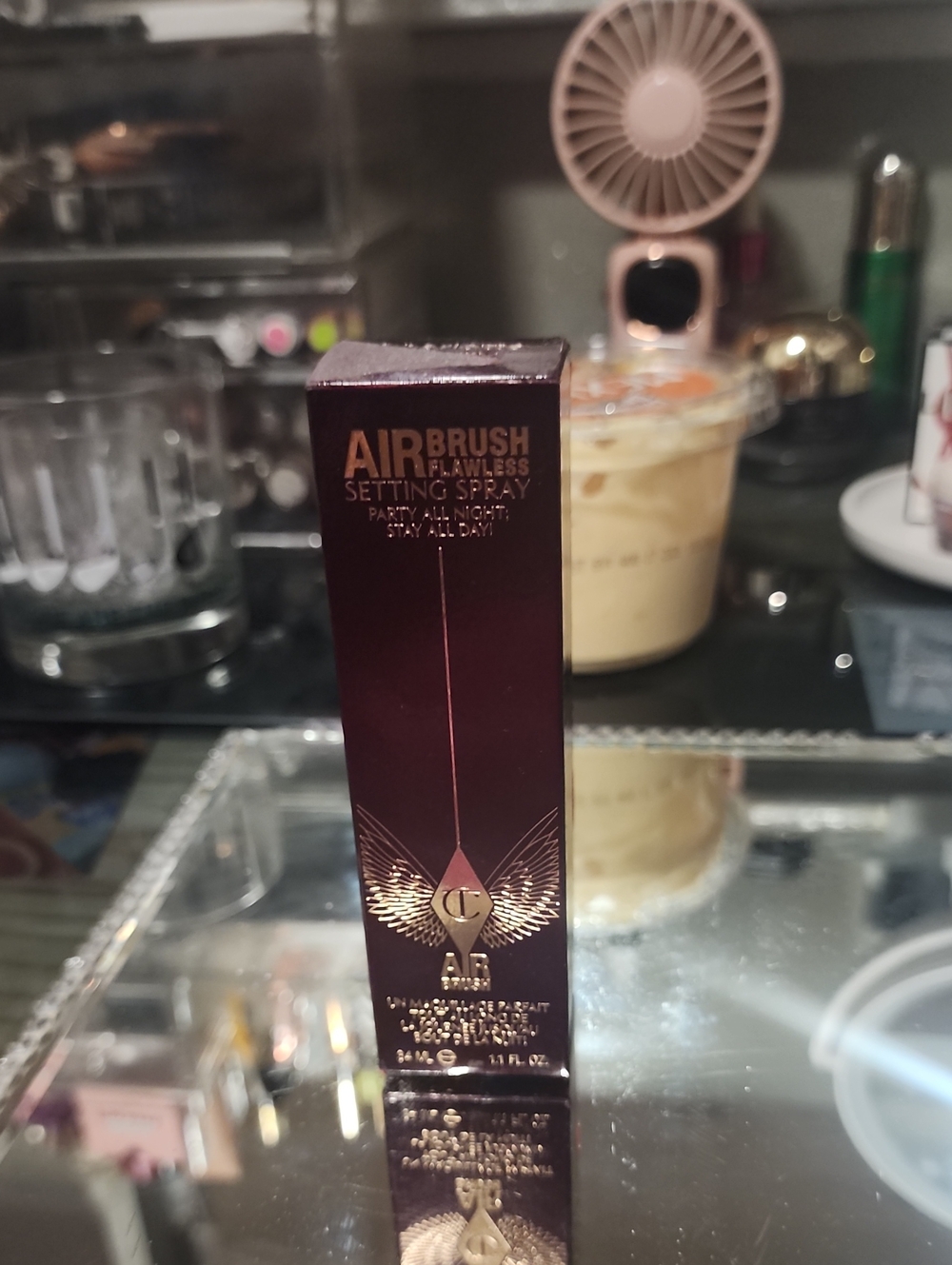 Charlotte Tilbury Airbrush Flawless Setting Spray - Burgundy Packaging